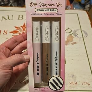 Cherimoya Elite Mascara Trio - Black -  Lengthening, Volumizing, Wispy